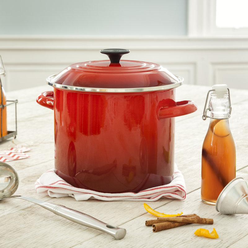 Le Creuset Enamel on Steel 8 qt. Cast Iron Stock Pot with Lid & Reviews Wayfair